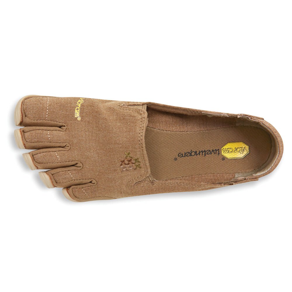 Vibram FiveFingers Dame Barfodet Sko Khaki - Cvt-Hemp - 1632BREWK